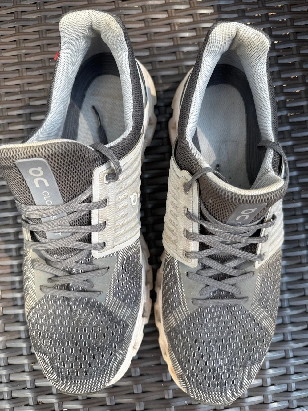 On Running Cloud Men's Athletic Shoes in Grey and Light Grey